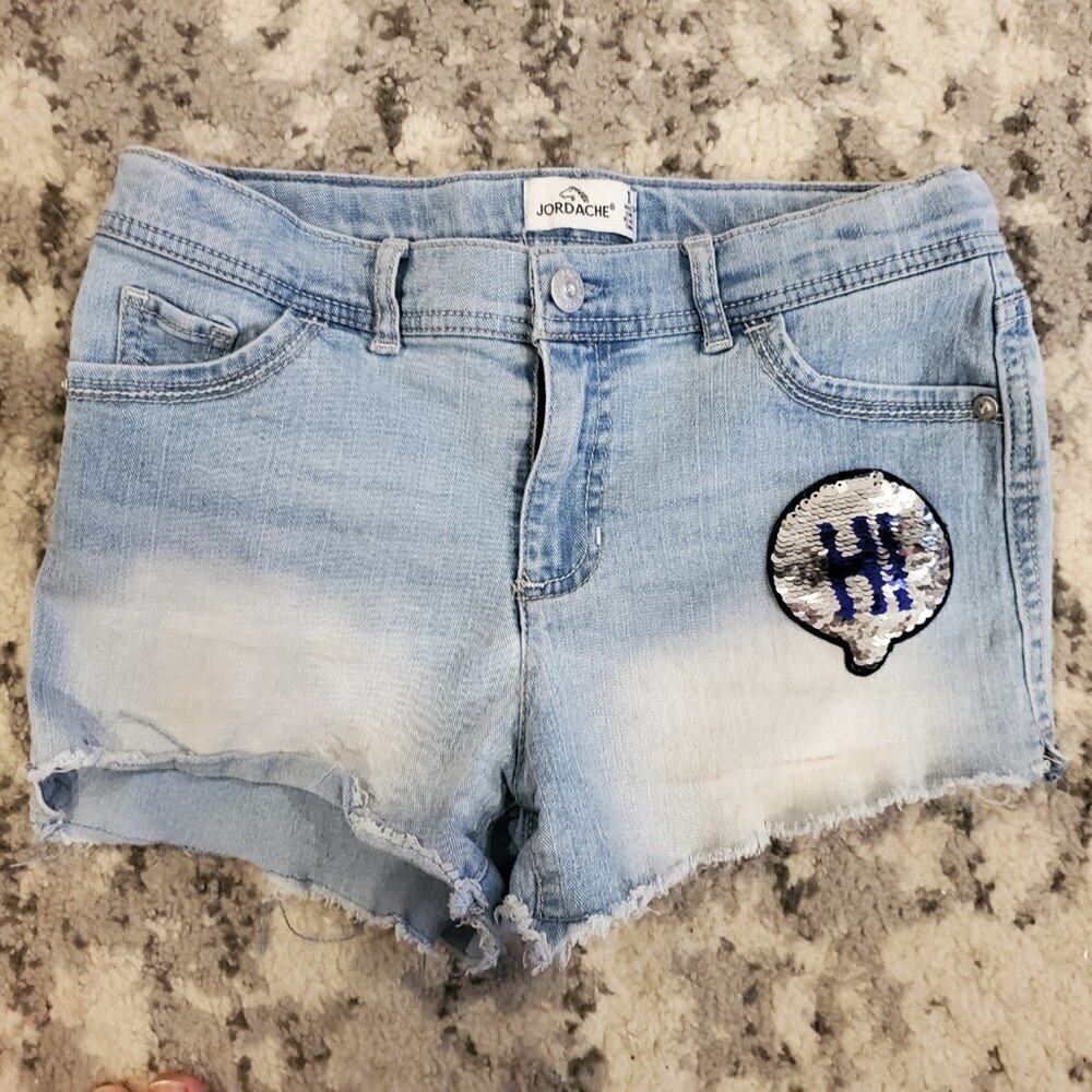 Girls Jordache Jean Shorts Sequin Says Hi n bye